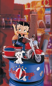 Betty Boop Riding Motorcycle Musical Figurine - 
BBMF3