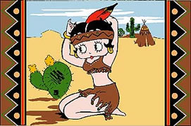Betty Boop Indian Girl Southwestern Rug - Extra Large - 
BOOPIGRUG-XL