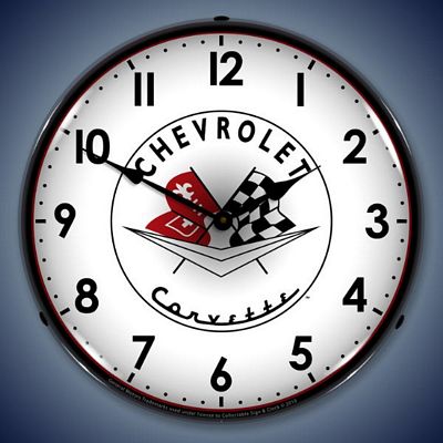 1956-1957 Corvette Lighted Wall Clock - 
19561957CORVETTE