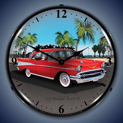 1957 Chevy Lighted Wall Clock - 
1957CHEVY