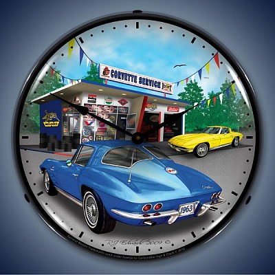1963 Corvette Lighted Wall Clock - 
1963CORVETTE