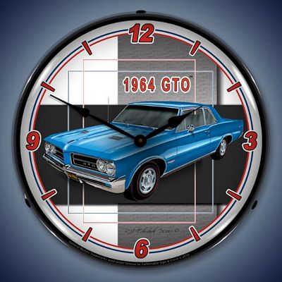 1964 Pontiac GTO Lighted Wall Clock - 
1964GTO
