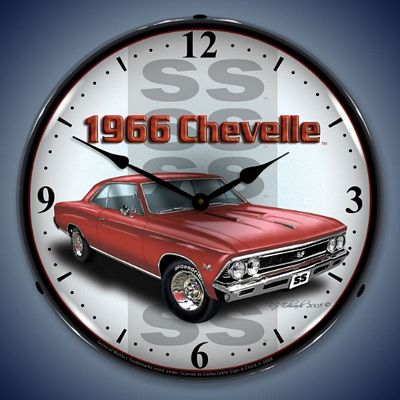 1966 SS Chevelle Lighted Wall Clock - 
1966SSCHEVELLE