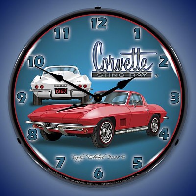 1967 Corvette Lighted Wall Clock - 
1967CORVETTE
