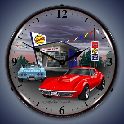 1968 Corvette Lighted Wall Clock - 
1968CORVETTE