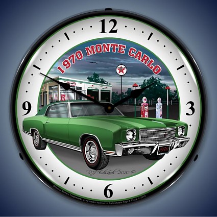 1970 Green Monte Carlo Lighted Wall Clock - 
1970MONTECARLOGREEN
