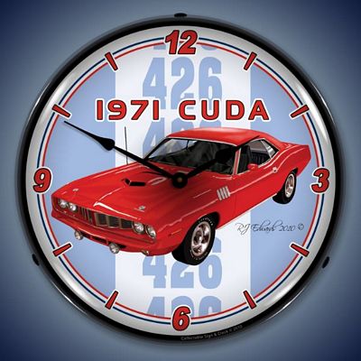 1971 Hemi Cuda Lighted Wall Clock - 
1971HEMICUDA