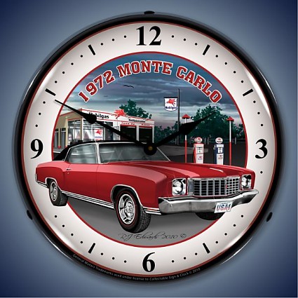1972 Monte Carlo Lighted Wall Clock - 
1972MONTECARLO