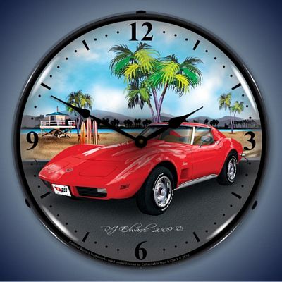 1973 Corvette Lighted Wall Clock - 
1973CORVETTE