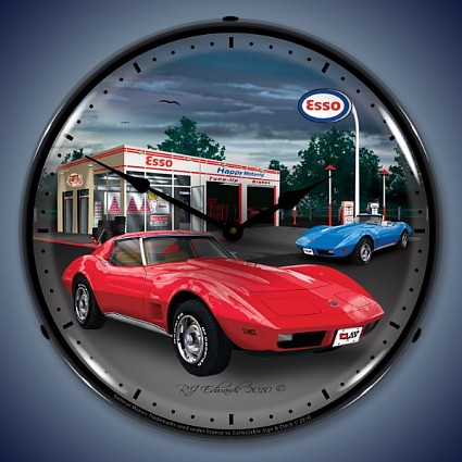 1974 Corvette Lighted Wall Clock - 
1974CORVETTE