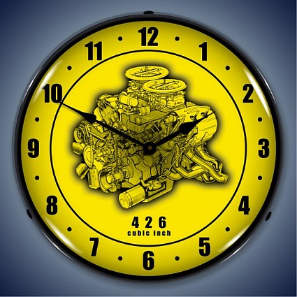 426 Engine Cutaway Lighted Wall Clock - 
426ENGINE