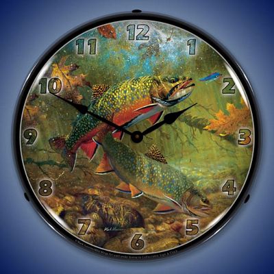 American Beauties Trout By Mark Susinno Lighted Wall Clock - 
AMERICANBEAUTIESTROUT