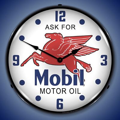 Ask For Mobile Oil Lighted Wall Clock - 
ASKFORMOBILEOIL