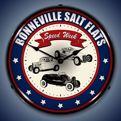 Bonneville Salt Flats Speed Week Lighted Wall Clock - 
BONNEVILLESPEEDWEEK