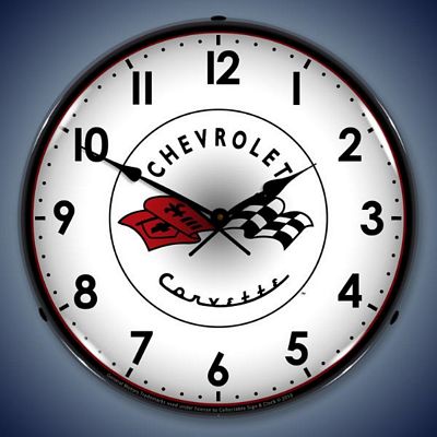 C1 Corvette Lighted Wall Clock - 
C1CORVETTE