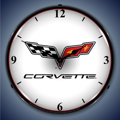 C6 Corvette Lighted Wall Clock - 
C6CORVETTE