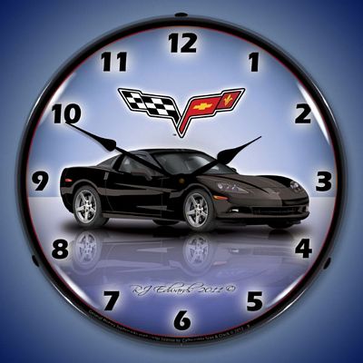 C6 Corvette Black Lighted Wall Clock - 
C6CORVETTEBLACK