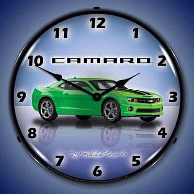 Camaro G5 Synergy Green Lighted Wall Clock - 
CAMAROG5SYNERGYGREEN
