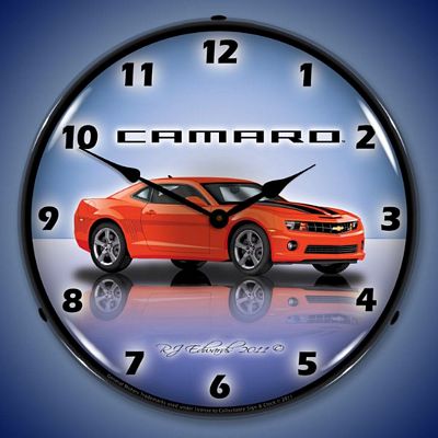 Camaro SS G5 Orange Lighted Wall Clock - 
CAMAROSSORANGE