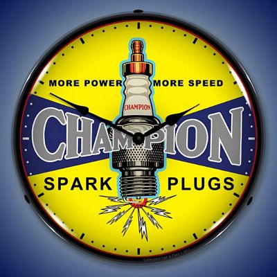 Champion Spark Plugs Vintage Lighted Wall Clock - 
CHAMPIONPLUGSVINTAGE