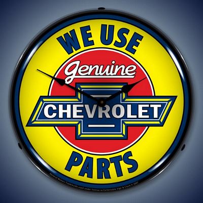 Chevrolet Genuine Parts Lighted Wall Clock - 
CHEVROLETGENUINEPARTS