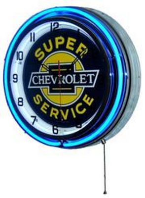 Chevrolet Service Double Neon Wall Clock - 
CHEVROLETSERVICE