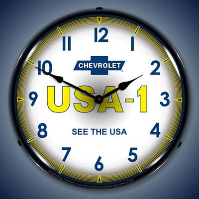 Chevrolet USA 1 Lighted Wall Clock - 
CHEVROLETUSA1