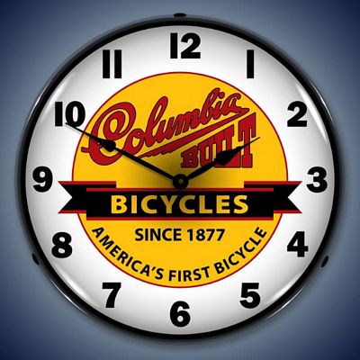 Columbia Built Bicycles Lighted Wall Clock - 
COLUMBIABIKES