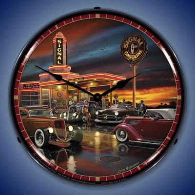 Larry Grossman Crusing The Signal Lighted Wall Clock - 
CRUSINGTHESIGNAL