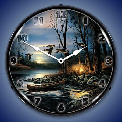 Evening Glow Mallard Ducks By Terry Redlin Lighted Wall Clock - 
EVENINGGLOW