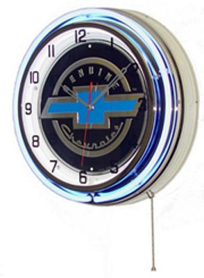 Genuine Chevrolet Double Neon Wall Clock - 
GENUINECHEVROLET