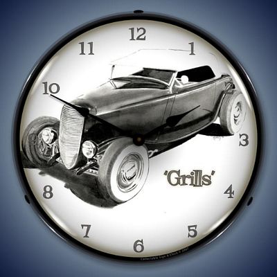 Grills Lighted Wall Clock - 
GRILLS