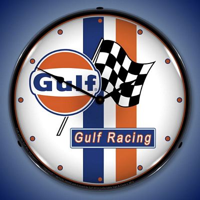Gulf Racing Lighted Wall Clock - 
GULFRACING