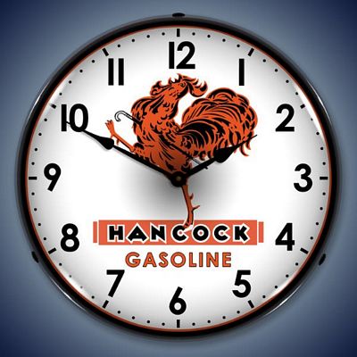 Hancock Gasoline Lighted Wall Clock - 
HANCOCKGAS