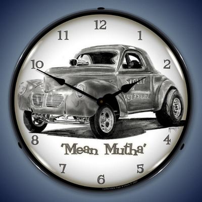 Mean Mutha Lighted Wall Clock - 
MEANMUTHA
