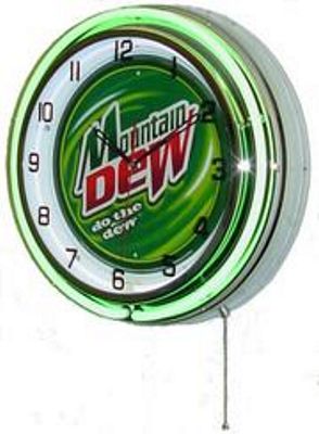 Mountain Dew Double Neon Wall Clock - 
MOUNTAINDEW