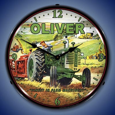 Oliver Tractor Lighted Wall Clock - 
OLIVERTRACTOR