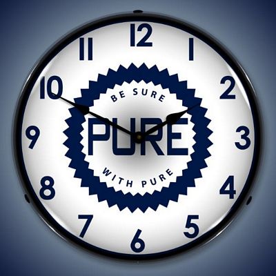 Pure Oil Jobbers Lighted Wall Clock - 
PURE