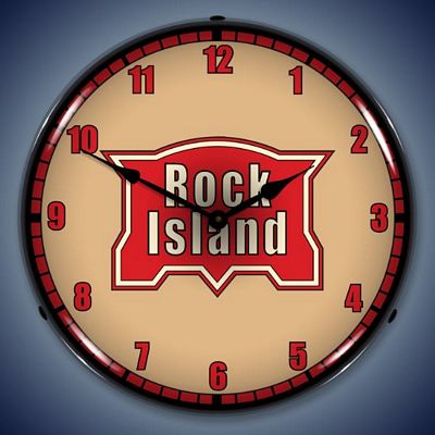 Rock Island Railroad Lighted Wall Clock - 
ROCKISLANDRAILROAD