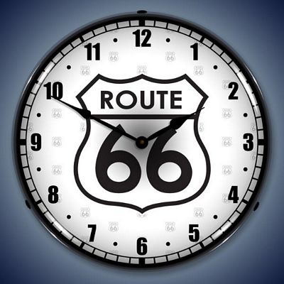 Route 66 Lighted Wall Clock - 
ROUTE66LIGHTED