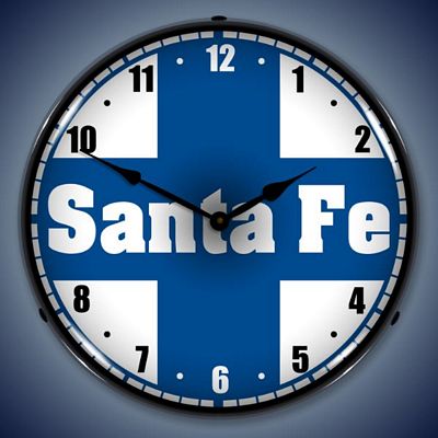Santa Fe Railroad Lighted Wall Clock - 
SANTAFERAILROAD