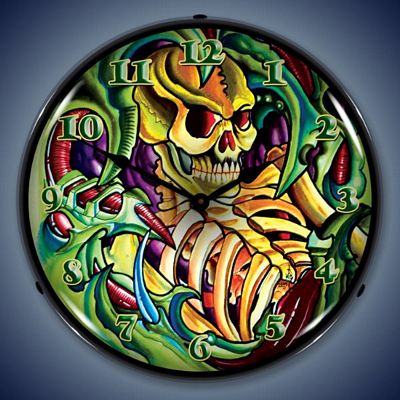 Tattoo Skull Lighted Wall Clock - 
TATTOOSKULL
