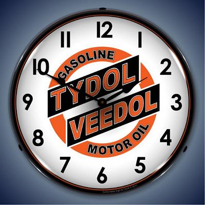 Tydol Veedol Gasoline Lighted Wall Clock - 
TYDOLVEEDOL