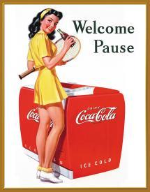 Coca-Cola Welcome Pause Tin Sign - 
1055