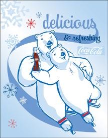 Coca-Cola Polar Bears Tin Sign - 
1234