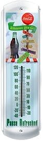 Coca-Cola Wherever You Go Metal Thermometer - 
TH98