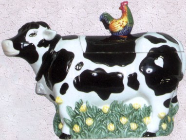Cow With Rooster Cookie Jar - 
33562