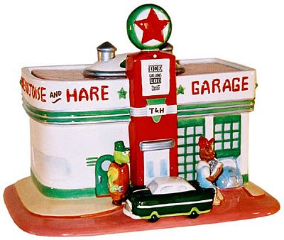 Tortoise & Hare Garage Cookie Jar - 
34166