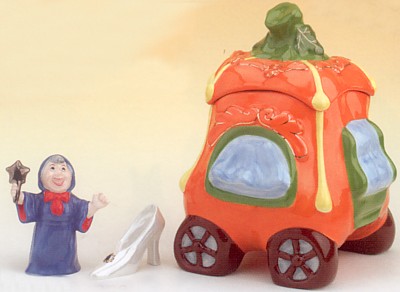 Pumpkin Carriage Cookie Jar With Salt And Pepper Shakers - 
55546