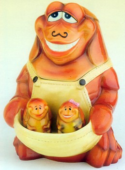 Lobster Cookier Jar With Lobster Salt and Pepper Shakers - 
55555